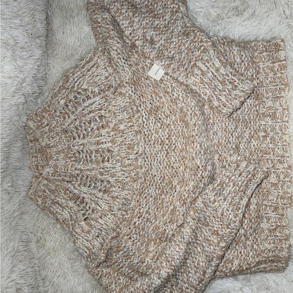 Anthropologie Sweaters - Anthropologie Cozy Marled Beige Knit Sweater - Women